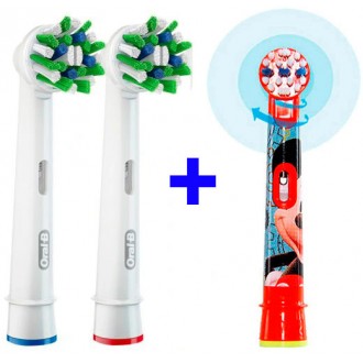 "Микки+Cross Action" Набор насадок для зубных щеток Oral-B 3 шт.