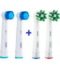 Sensitive+Cross Набор насадок для зубных щеток Oral-B 4 шт.