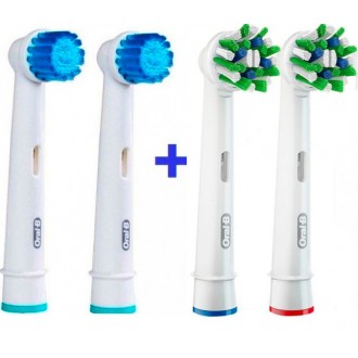 Sensitive+Cross Набор насадок для зубных щеток Oral-B 4 шт.