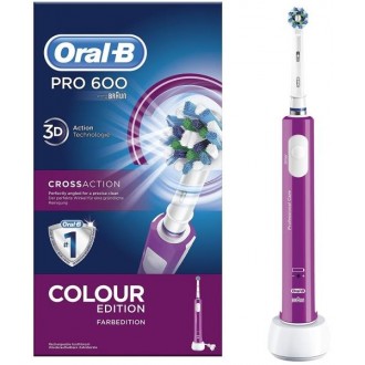 Cross Action Pro D16/600 Фиолетовая Зубная щетка Oral-B 1 насадка