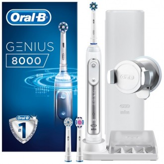Genius 8000 pro White Зубная щетка Oral-B 3 насадки