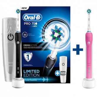 Зубные щетки D16 Pro 750 Black+D16 Pro 750 Pink  Oral-B 5 насадок