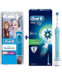 Дитяча D100 Frozen + D16 / 500 Сімейний набір Oral-B електричні щітки 5 насадок