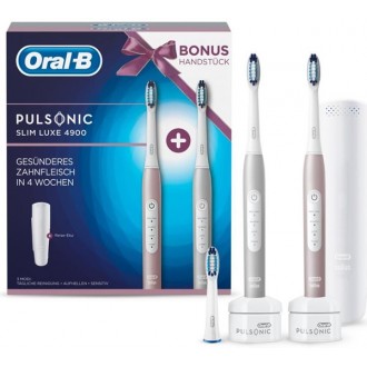 Pulsonic Slim Luxe 4900 Rose Gold+Platinum Ультразвуковая щетка Oral-B 2 насадки