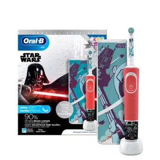 Електрична зубна щітка Oral-b Braun Vitality 100 Kids 3+ Star Wars із футляром 2 насадки