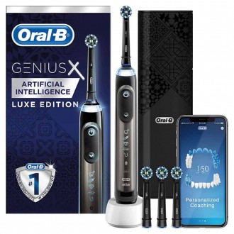 Genius X 20000 Black Luxe Edition Зубна щітка Oral-B 4 насадки